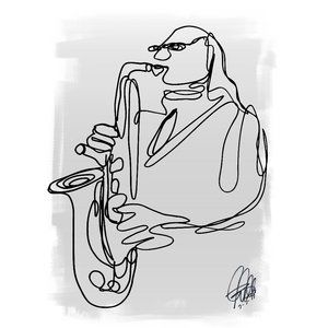 Saxophone Blues Sax Player Music Poster Print Wall Art 18x24